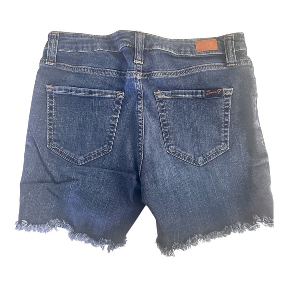 Seven7 Pants - Seven Signature Blue Denim Women's Shorts